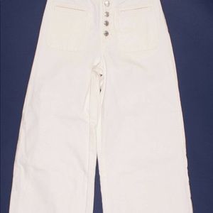 🎈Free People high waisted white jeans